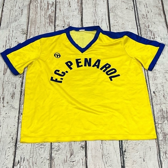 UVintage 1980s F.C. Penarol Uruguayan Futbol Soccer Sport Uniform Jersey - Picture 1 of 5
